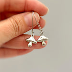 Boho Mushroom Earrings dangle gold