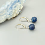 Genuine Blue Sapphire Earrings in 14k gold, sterling silver, or rose gold fill