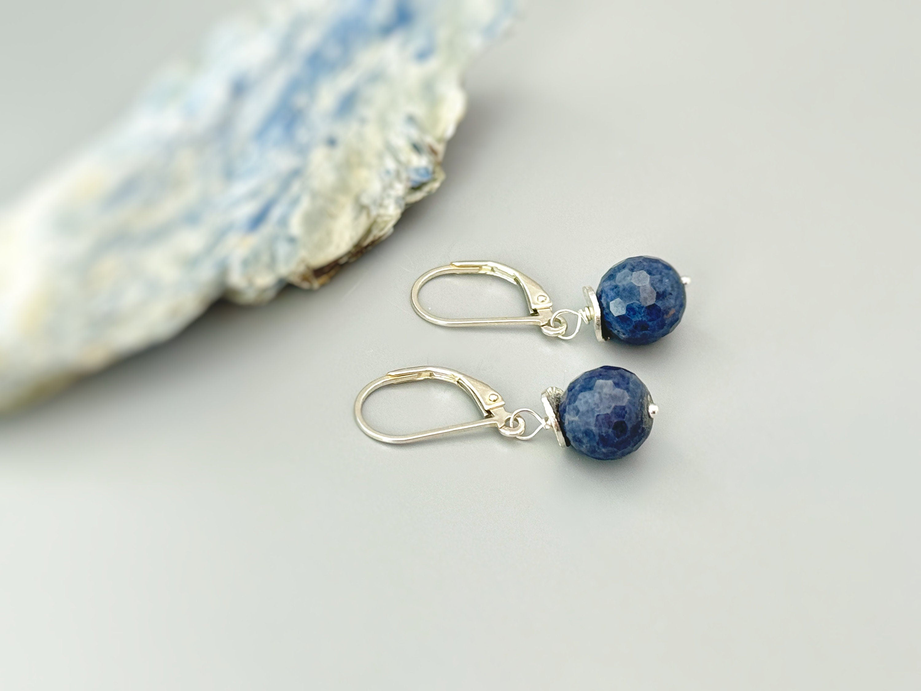 Genuine Blue Sapphire Earrings in 14k gold, sterling silver, or rose gold fill