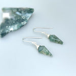 Moss Agate Earrings in Rose Gold Fill, 14k Gold Fill, and Sterling Silver