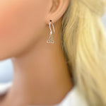 Celtic Trinity Knot Earrings dangle gold, silver