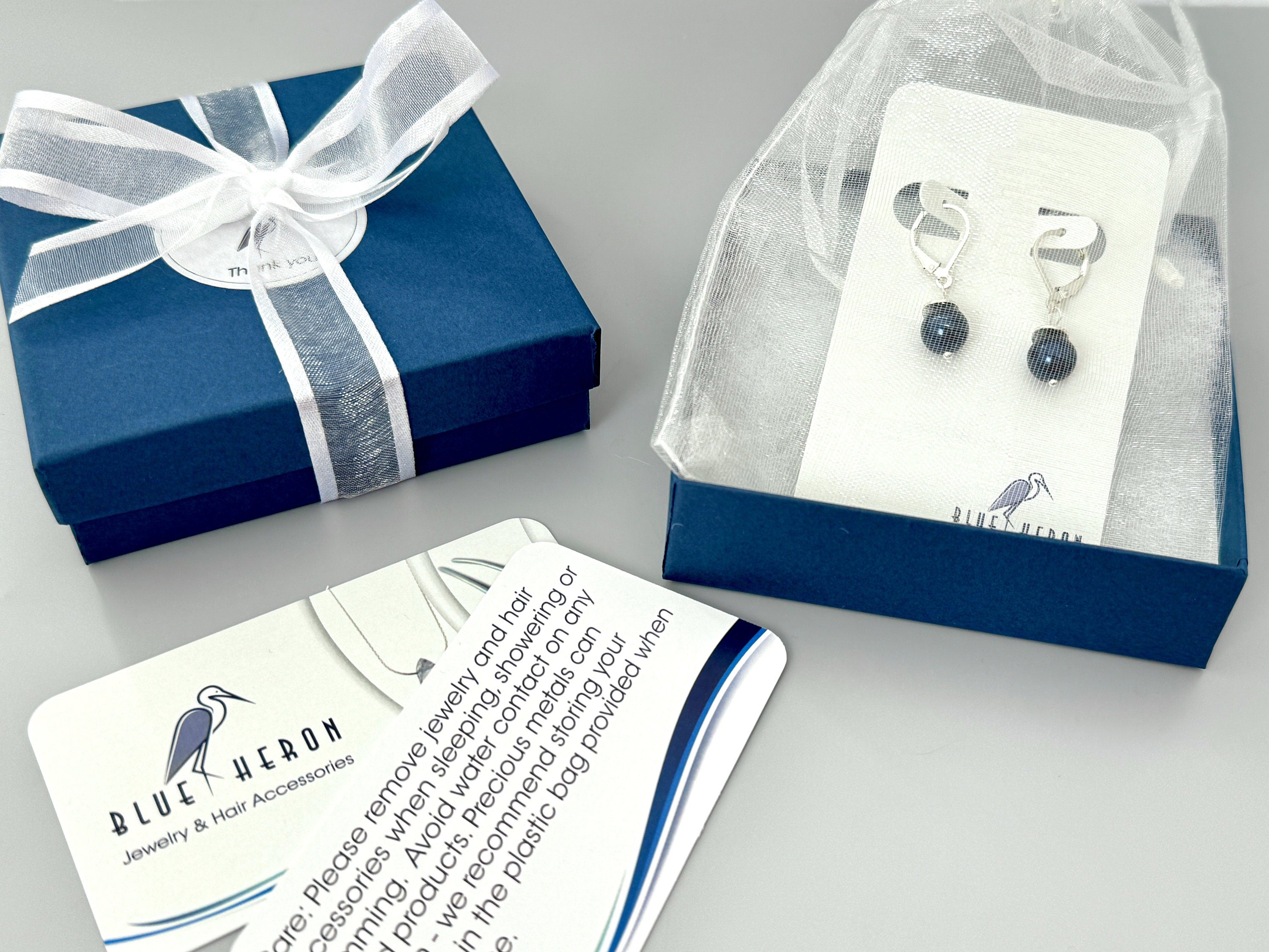 Genuine Blue Sapphire Earrings Dangle 14k Gold, Sterling Silver rose gold modern gemstone September Birthstone handmade jewelry gift for mom