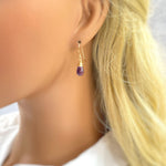 Minimalist Amethyst Earrings