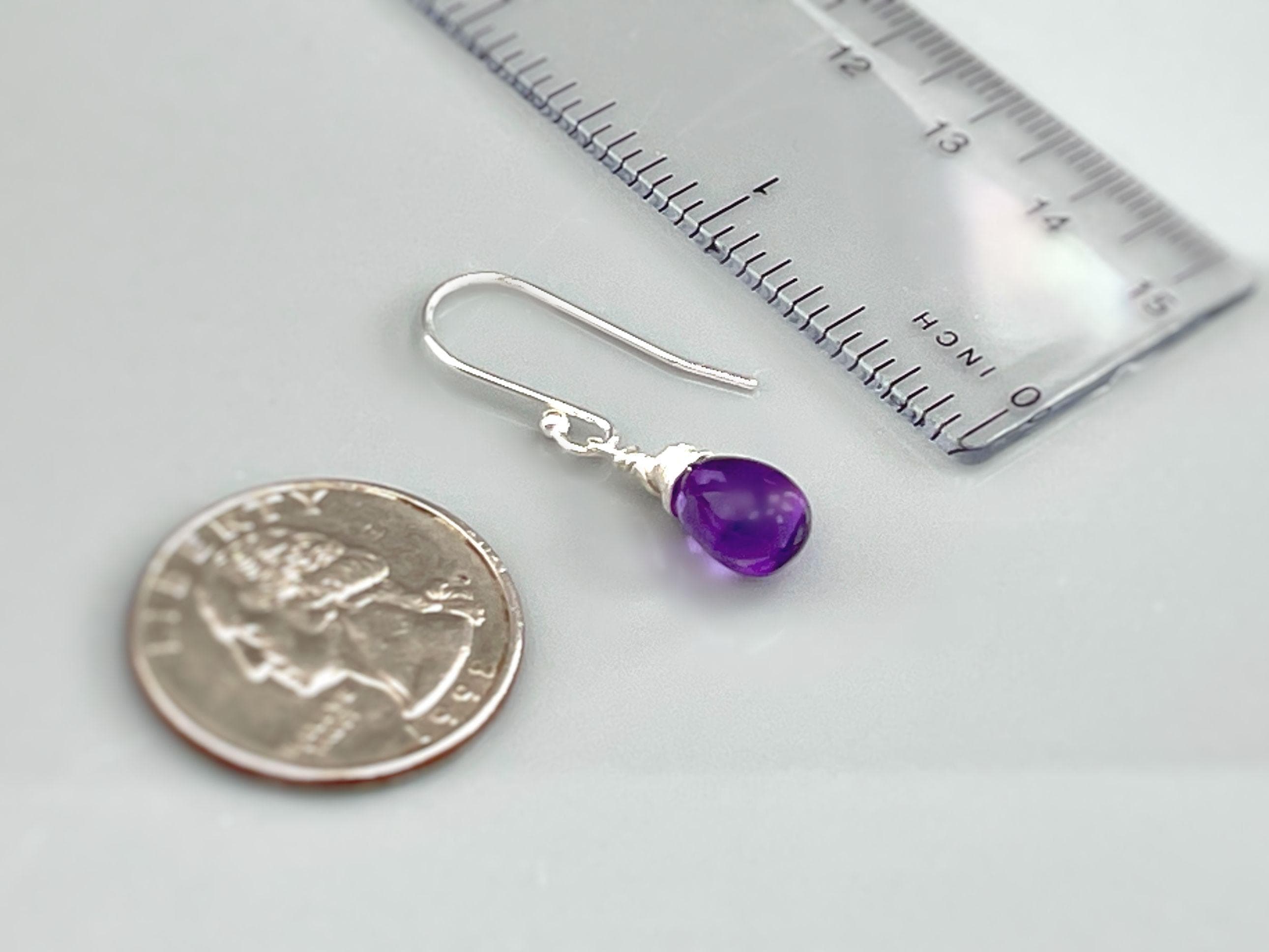 Minimalist Amethyst Earrings