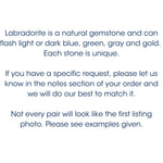 Smooth Labradorite and Sterling Silver Leverback earrings