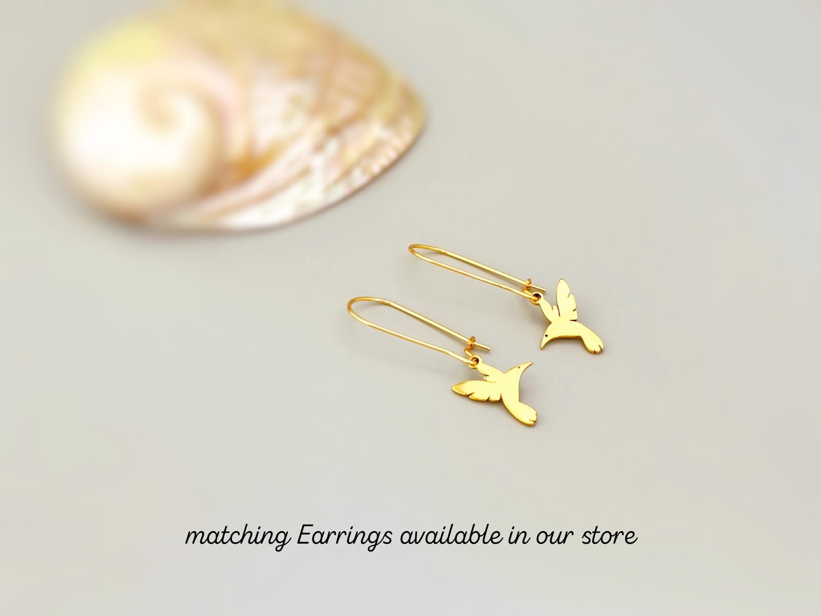 Hummingbird Necklace Gold