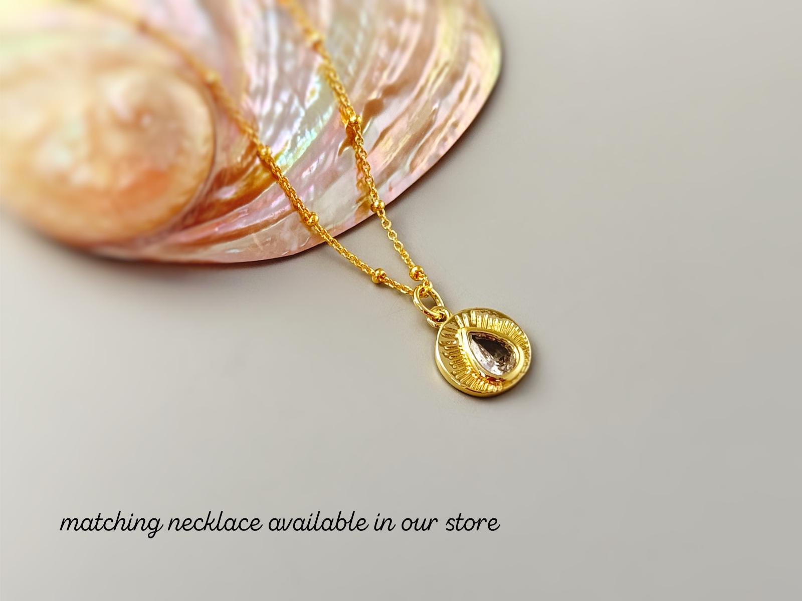 Gold Sunburst Crystal Earrings dangle