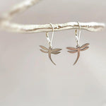 Dragonfly Necklace Sterling Silver, Gold, Rose Gold
