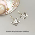 Butterfly Necklace Silver, Gold