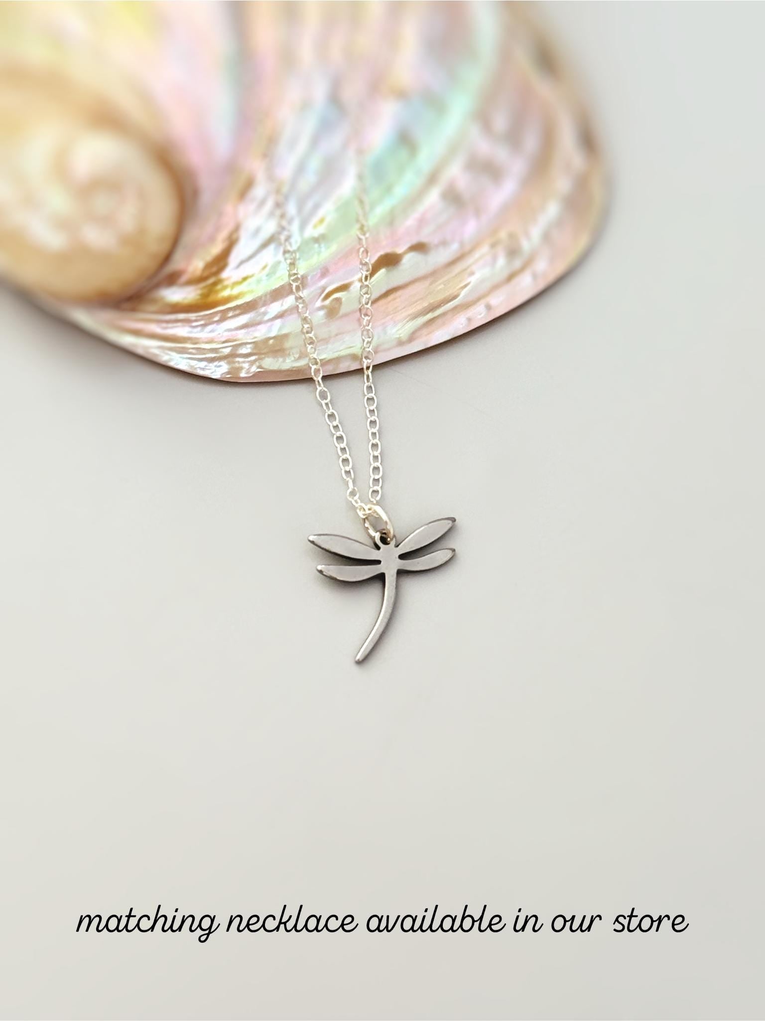 Silver Dragonfly Earrings dangle