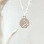 Dainty Fern Necklace Sterling Silver handmade boho leaf nature jewelry unique gift for gardeners sister, daughter, mom, granddaughter