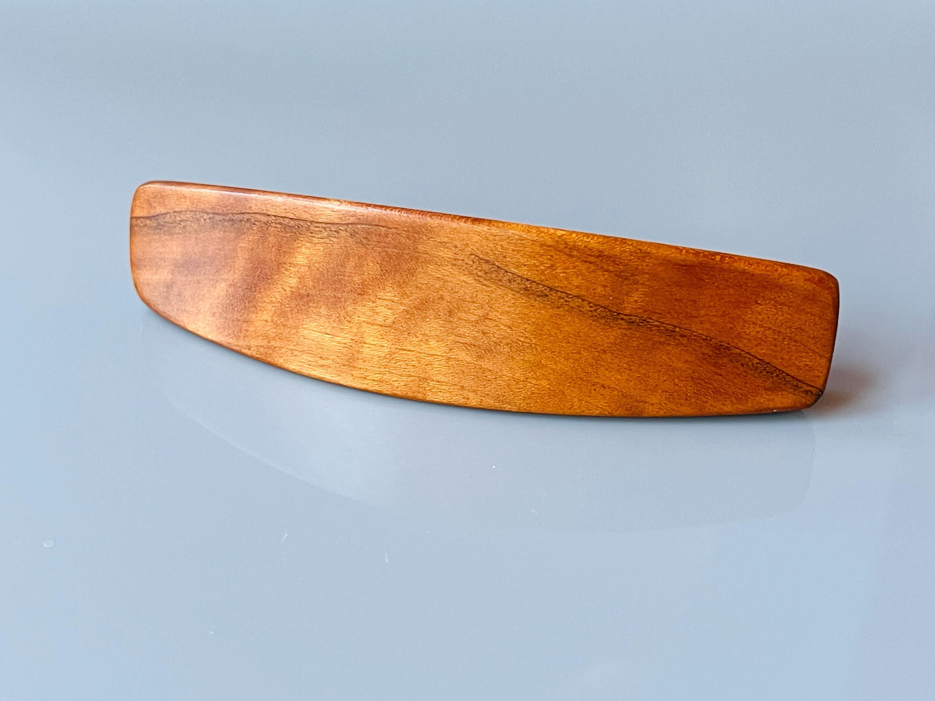 Hair Clip for Long Hair Large Curly Cherry wooden barrette for Women