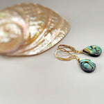 Abalone Shell Earrings 14k Gold, Sterling Silver Summer Jewelry