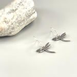 Silver Dragonfly Earrings dangle