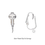 Silver Plated Clip On Earrings Dangle for Women upgrade for purchase with Blue Heron Jewelry Sterling Silver, 12k Gold Fill, Silver Plated, Gold Plated