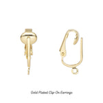 Gold Plated Clip On Earrings Dangle for Women upgrade for purchase with Blue Heron Jewelry Sterling Silver, 12k Gold Fill, Silver Plated, Gold Plated