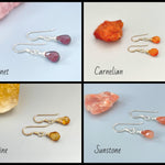 Dainty Labradorite earrings Sterling Silver, 14k Gold fill, and Rose Gold Fill