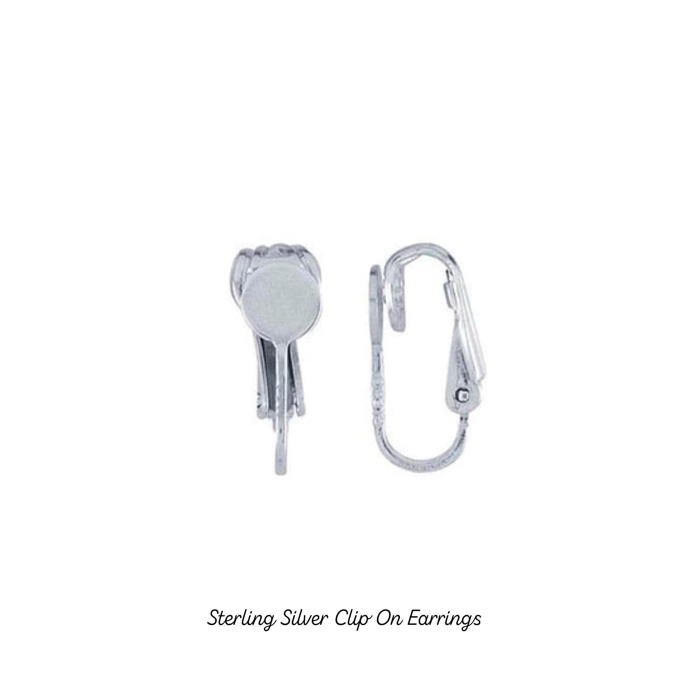 Sterling Silver Clip On Earrings Dangle for Women upgrade for purchase with Blue Heron Jewelry Sterling Silver, 12k Gold Fill, Silver Plated, Gold Plated