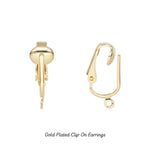 Gold Plated Clip On Earrings Dangle for Women upgrade for purchase with Blue Heron Jewelry Sterling Silver, 12k Gold Fill, Silver Plated, Gold Plated