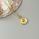 Gold Rose Necklace handmade June birthflower jewelry, romantic elegant gift for girlfriend, wife, sister, mom, best friend, bff anniversary