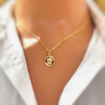 Gold Rose Necklace handmade June birthflower jewelry, romantic elegant gift for girlfriend, wife, sister, mom, best friend, bff anniversary