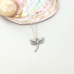 Dragonfly Necklace Sterling Silver 14k Gold, handmade boho handmade unique jewelry gift for nature lovers gardeners, sister, daughter, mom