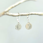 Leaf Fern Earrings dangle Sterling Silver lightweight everyday botanical plant earrings Handmade Jewelry for her gift for gardener, mom wife