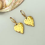 Silver Heart Earrings dangle sparkly boho handmade heart jewelry