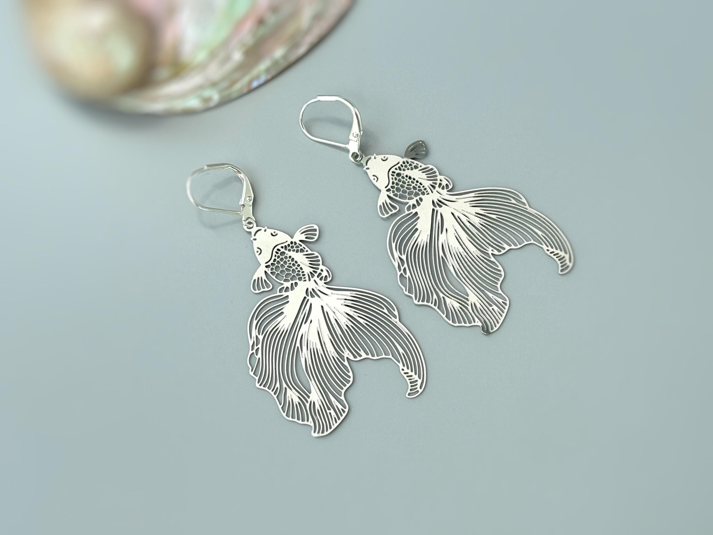 Koi Earrings, Dangle