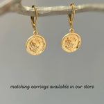 Gold Rose Necklace handmade June birthflower jewelry, romantic elegant gift for girlfriend, wife, sister, mom, best friend, bff anniversary