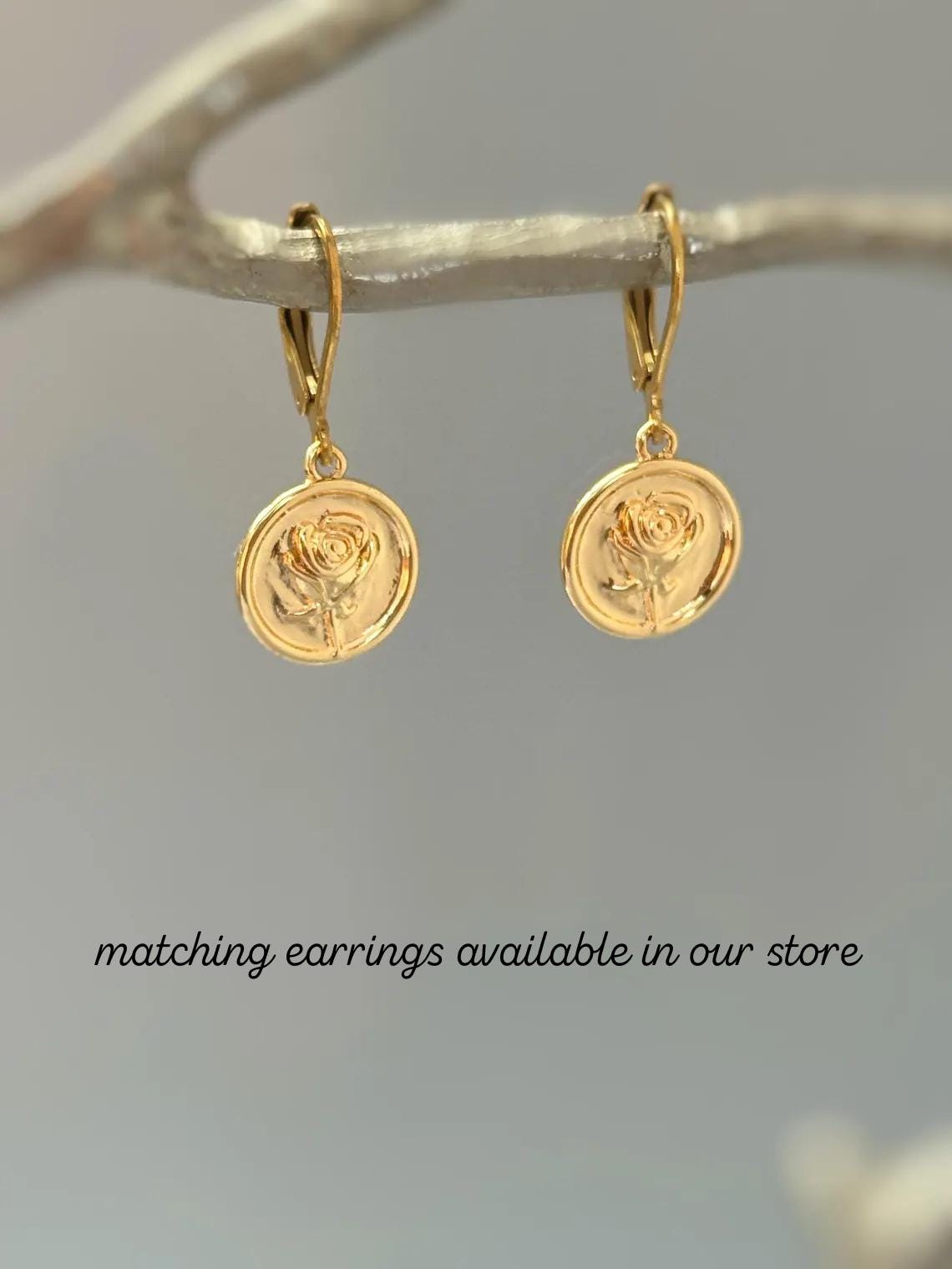 Gold Rose Necklace handmade June birthflower jewelry, romantic elegant gift for girlfriend, wife, sister, mom, best friend, bff anniversary