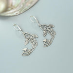 Koi Fish Earrings Dangle Unique Handmade Fish Jewelry lightweight large chandelier earrings for women fun trendy gift for animal lovers