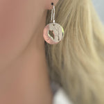 Owl Earrings dangle silver handmade witchy jewelry unique dangling spooky gothic earrings gift for nature and bird lovers, mom, sister, bff