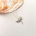 Dragonfly Necklace Sterling Silver, Gold, Rose Gold