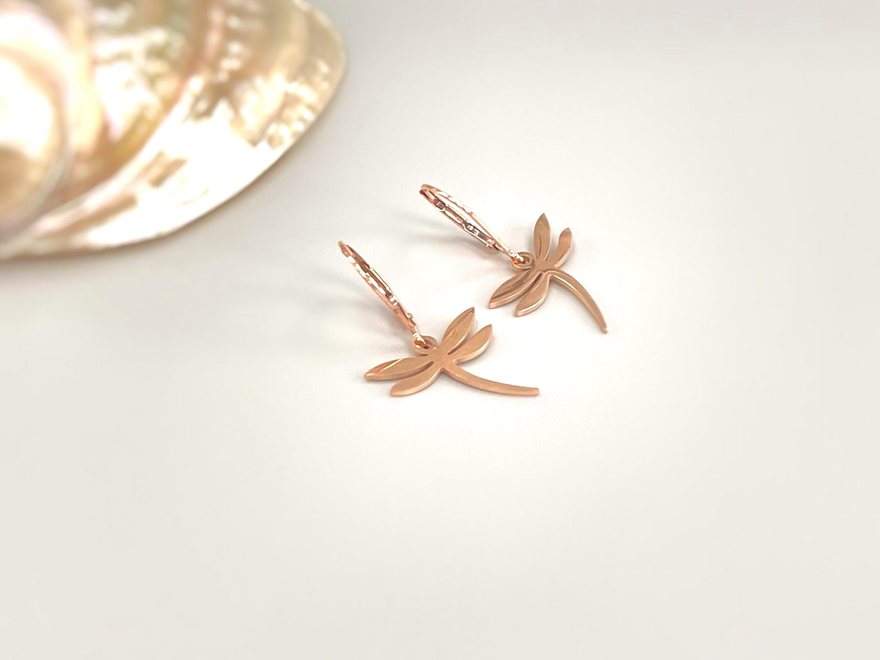 Silver Dragonfly Earrings dangle