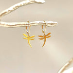 Silver Dragonfly Earrings dangle