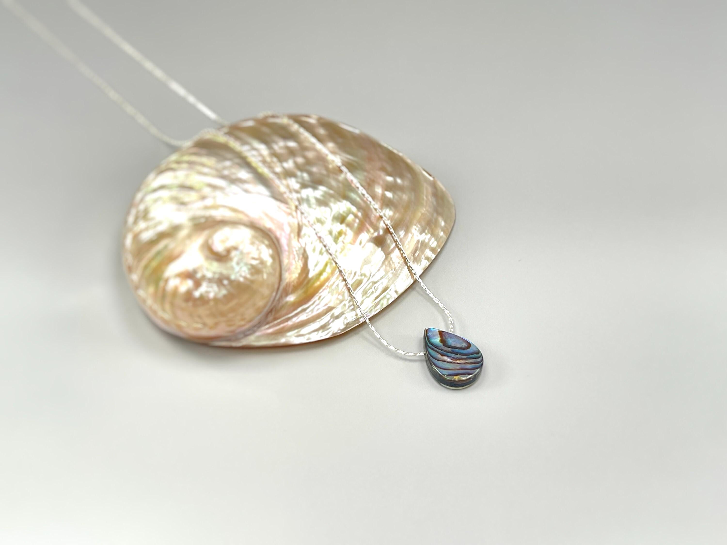 Abalone Shell Pendant Necklace Summer jewelry for beach wedding