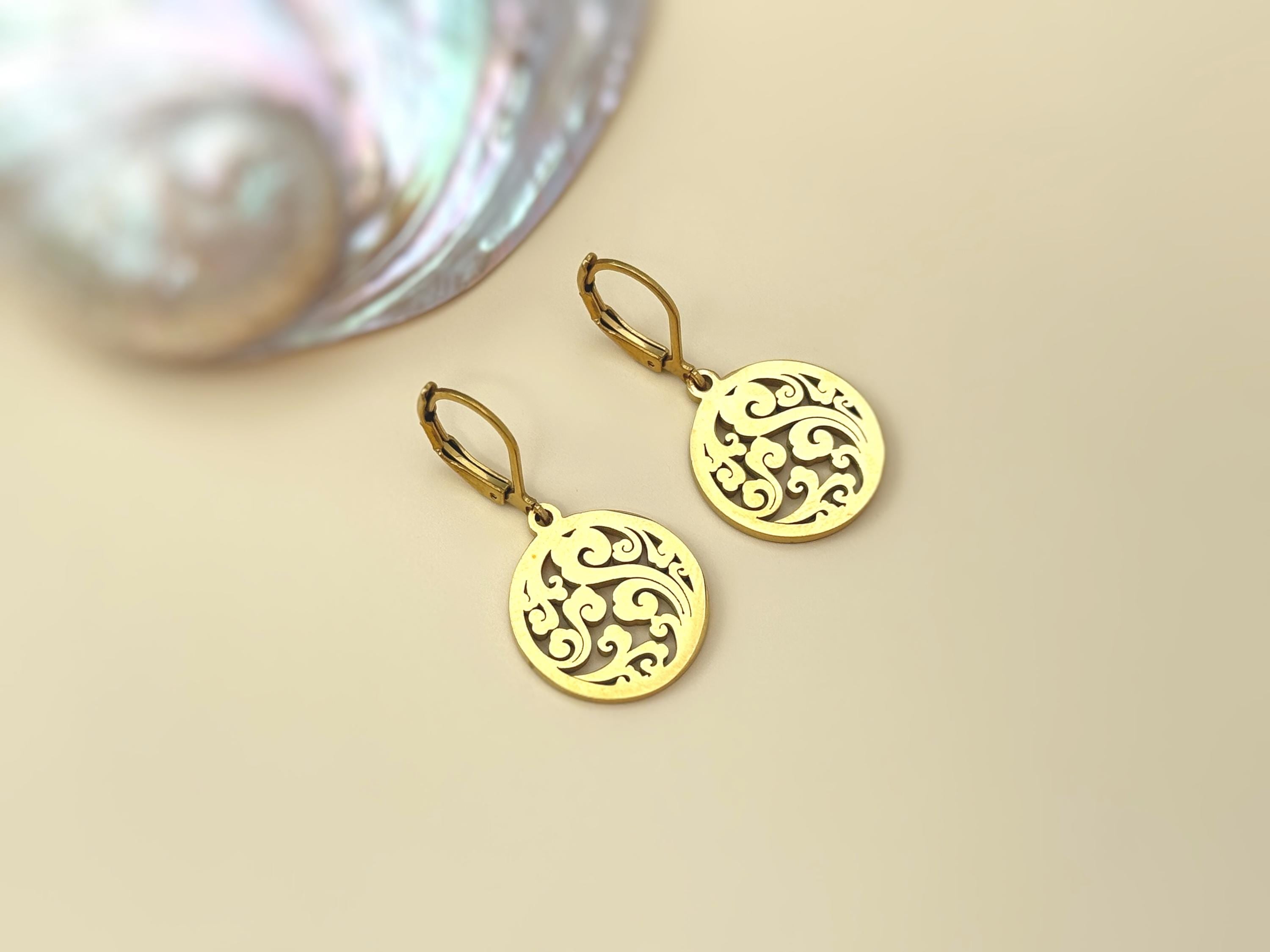 Cloud Earrings dangle 14k gold fill handmade elegant jewelry unique dangling earrings gift for nature lovers, mom, sister, bff, girlfriend