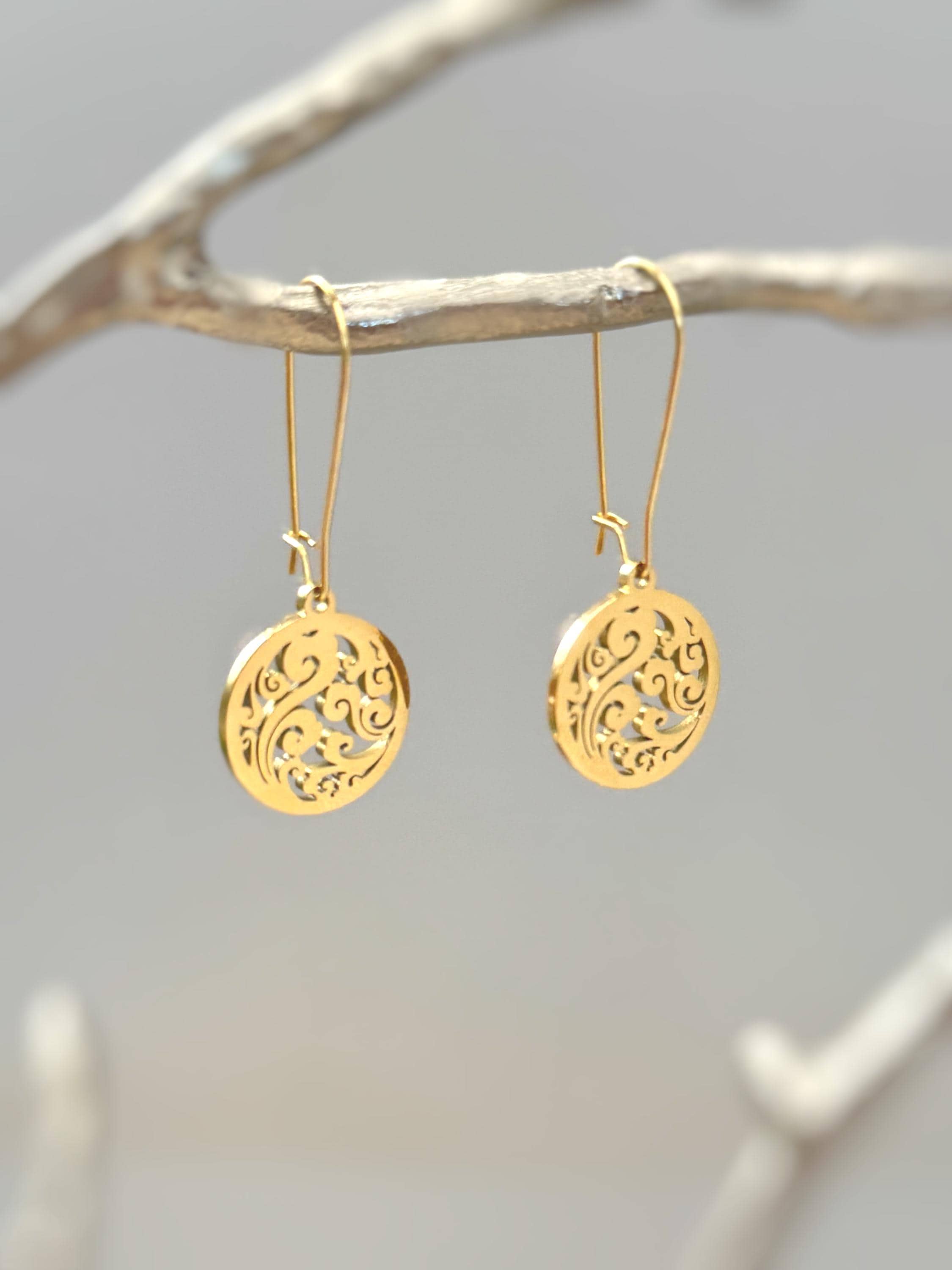 Cloud Earrings dangle 14k gold fill handmade elegant jewelry unique dangling earrings gift for nature lovers, mom, sister, bff, girlfriend