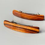 Long Hair Clip Large Tigerwood barrette for women with thick hair