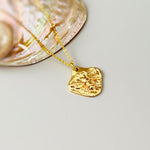 Honey Bee Necklace 18k gold pendant for women statement summer jewelry great gift for gardener nature lover wife girlfriend mom bff daughter