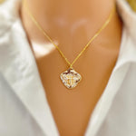 Honey Bee Necklace 18k gold pendant for women statement summer jewelry great gift for gardener nature lover wife girlfriend mom bff daughter