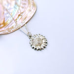 Sunflower Necklace gold, silver birth flower pendant for women summer Birthflower jewelry for August birthday gift for gardener mom wife