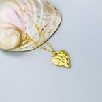 Hammered Silver Heart Necklace 14k gold heart pendant for women romantic handmade jewelry gift for mom, grandma, wife, sister bff girlfriend