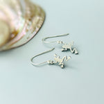 Frog Earrings dangle silver handmade animal jewelry unique whimsical fun gift for nature animal lovers, sister, bff, roommate friend