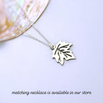 Maple Leaf Earrings dangle sterling silver, gold