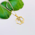 Daffodil Necklace gold, silver birth flower pendant for women summer, spring Birthflower jewelry March birthday gift for gardener mom wife