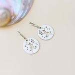 Cat Earrings dangle silver dangle handmade witchy jewelry whimsical spooky gothic earrings kitten kitty gift for cat lovers, mom, sister bff