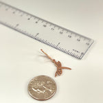 Dragonfly Earrings dangle Rose Gold Handmade Dragonfly Jewelry