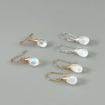 Smooth Moonstone Dangle Earrings